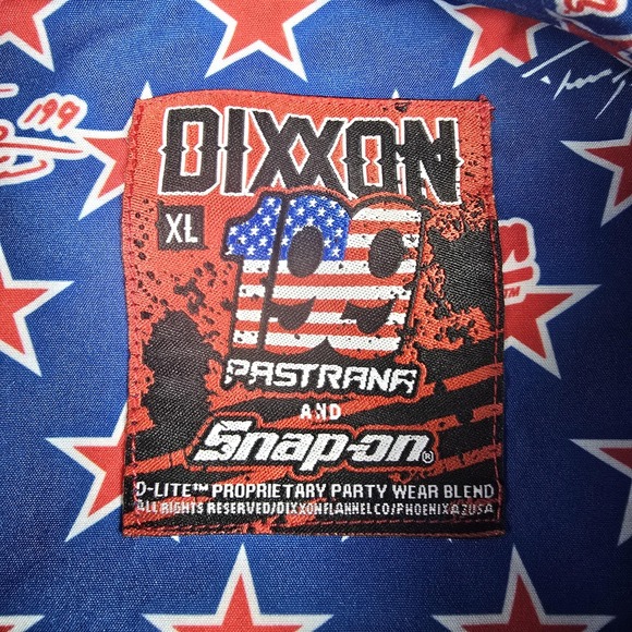 Dixxon Snap-on Shirt Mens XL Travis Pastrana 199 Collab Party Blend Stars Racing - Picture 2 of 9